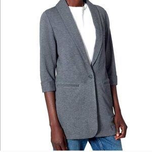 JOIE NEVILLE BLAZER CHARCOAL Size XS Soft Knit